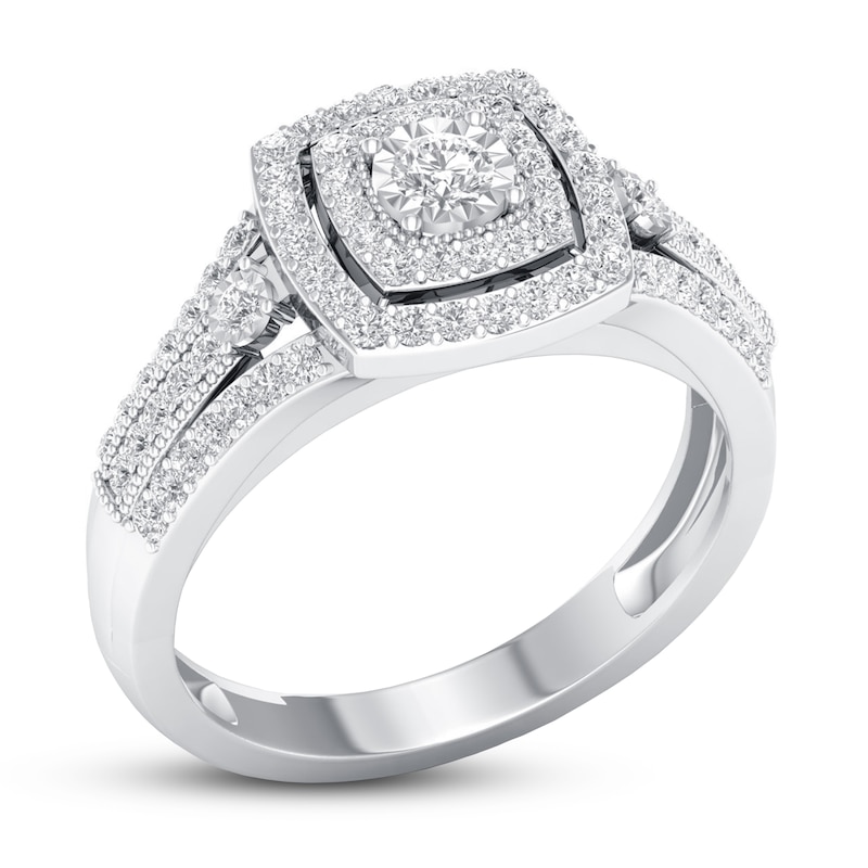 Diamond Engagement Ring 3/8 ct tw Round-cut 10K White Gold | Kay