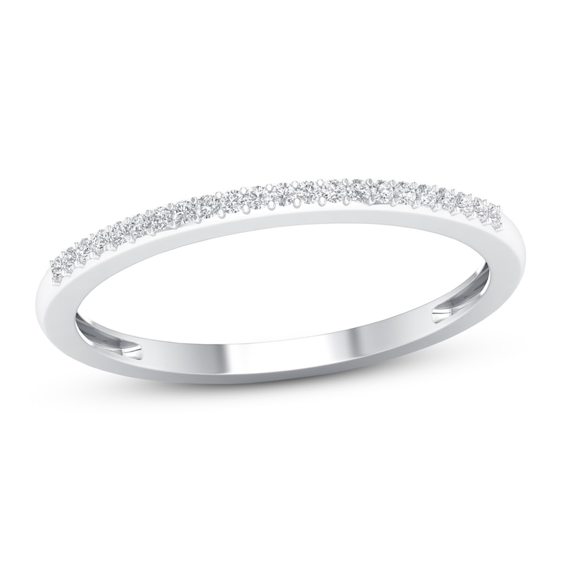 Main Image 1 of Now + Forever Diamond Wedding Band 1/15 ct tw Round-cut 10K White Gold