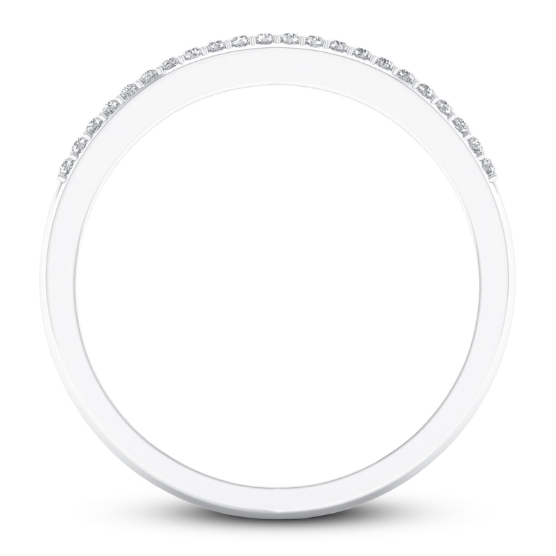 Main Image 3 of Now + Forever Diamond Wedding Band 1/15 ct tw Round-cut 10K White Gold