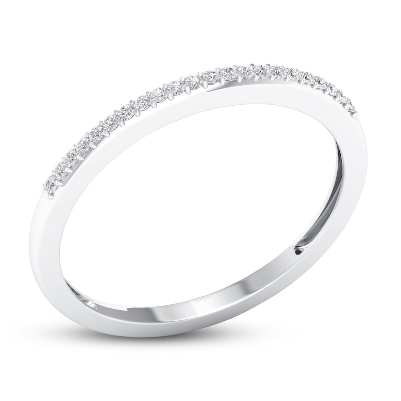 Main Image 4 of Now + Forever Diamond Wedding Band 1/15 ct tw Round-cut 10K White Gold