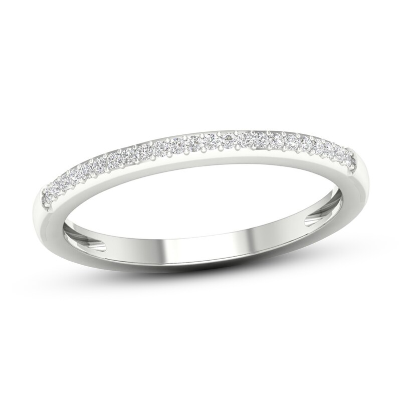 Main Image 1 of Now + Forever Diamond Wedding Band 1/15 ct tw Round-cut 10K White Gold