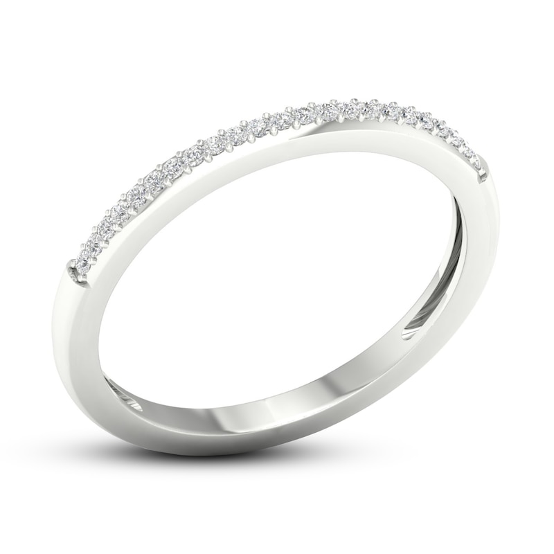 Main Image 4 of Now + Forever Diamond Wedding Band 1/15 ct tw Round-cut 10K White Gold