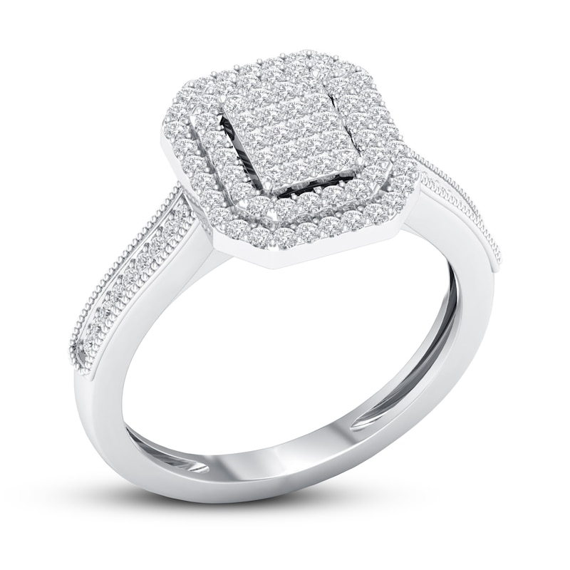 Main Image 4 of Now + Forever Diamond Engagement Ring 1/4 ct tw Round-cut 10K White Gold