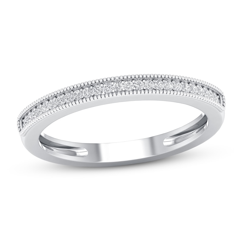 Main Image 1 of Now + Forever Diamond Wedding Band 1/15 ct tw Round-cut 10K White Gold
