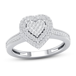 Now + Forever Diamond Engagement Ring 1/4 ct tw Round-cut 10K White Gold