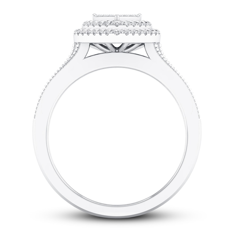 Diamond Engagement Ring 1/4 ct tw Round-cut 10K White Gold