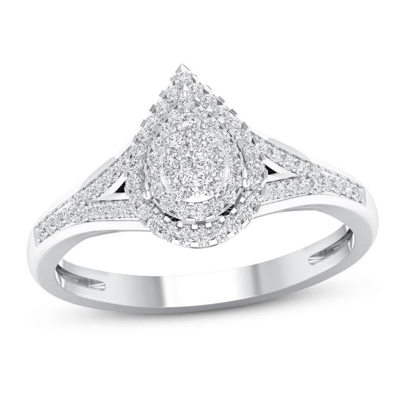 Main Image 1 of Now + Forever Diamond Engagement Ring 1/4 ct tw Round-cut 10K White Gold
