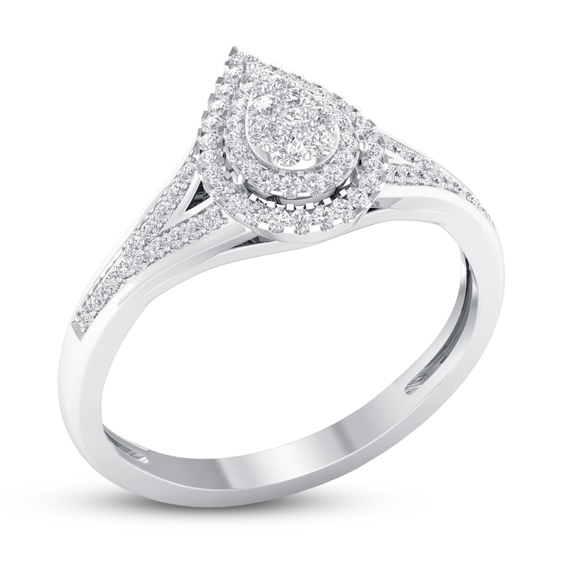 Main Image 4 of Now + Forever Diamond Engagement Ring 1/4 ct tw Round-cut 10K White Gold