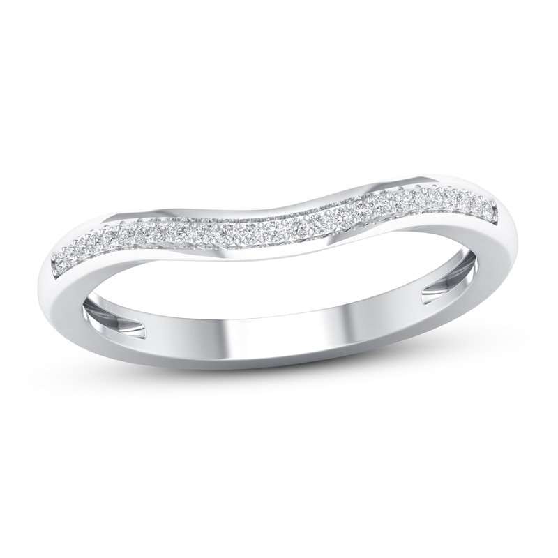 Main Image 1 of Now + Forever Diamond Wedding Band 1/20 ct tw Round-cut 10K White Gold