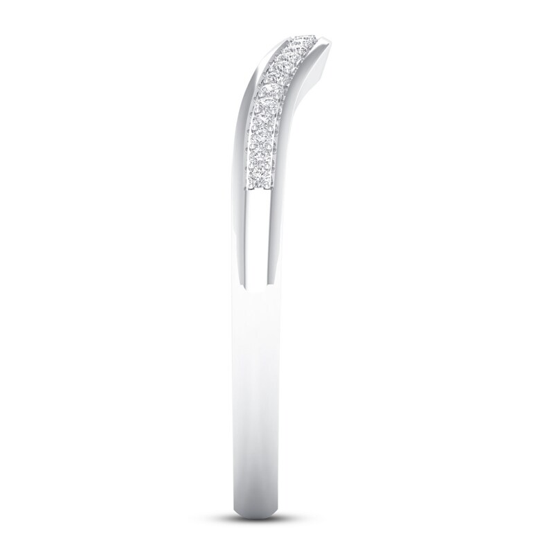 Main Image 2 of Now + Forever Diamond Wedding Band 1/20 ct tw Round-cut 10K White Gold