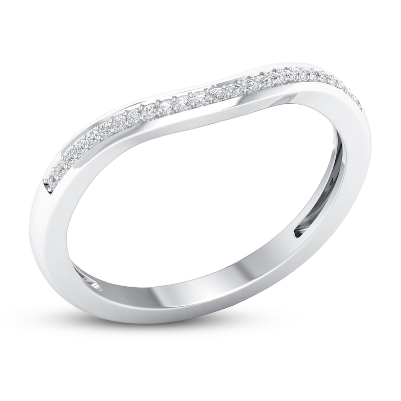 Main Image 4 of Now + Forever Diamond Wedding Band 1/20 ct tw Round-cut 10K White Gold