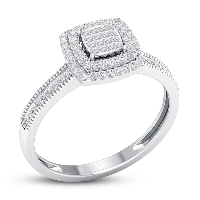 Main Image 4 of Now + Forever Diamond Engagement Ring 1/4 ct tw Round-cut 10K White Gold