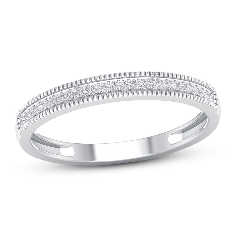 Main Image 1 of Now + Forever Diamond Wedding Band 1/15 ct tw Round-cut 10K White Gold