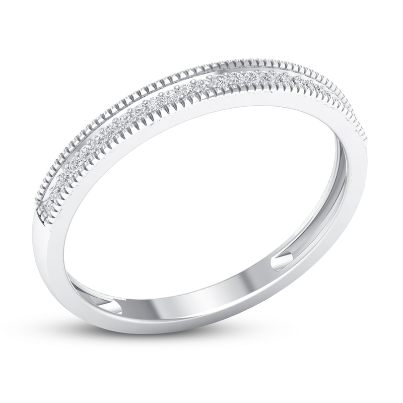Main Image 4 of Now + Forever Diamond Wedding Band 1/15 ct tw Round-cut 10K White Gold