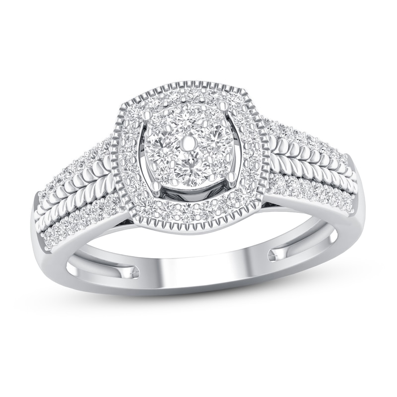 Main Image 1 of Now + Forever Diamond Engagement Ring 3/8 ct tw Round-cut 10K White Gold