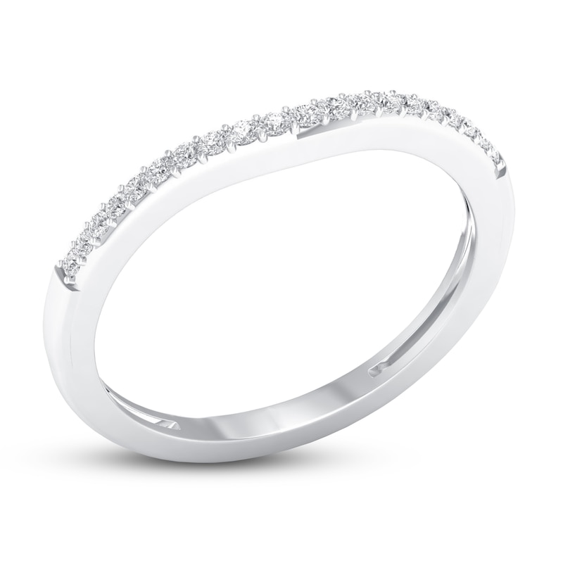 Main Image 4 of Now + Forever Diamond Wedding Band 1/10 ct tw Round-cut 10K White Gold