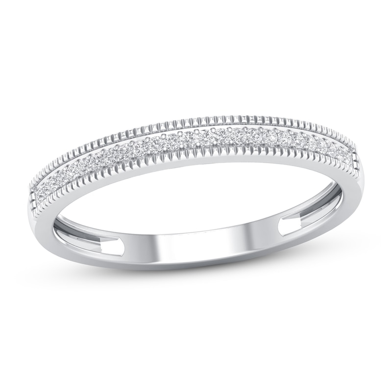 Main Image 1 of Now + Forever Diamond Wedding Band 1/15 ct tw Round-cut 10K White Gold