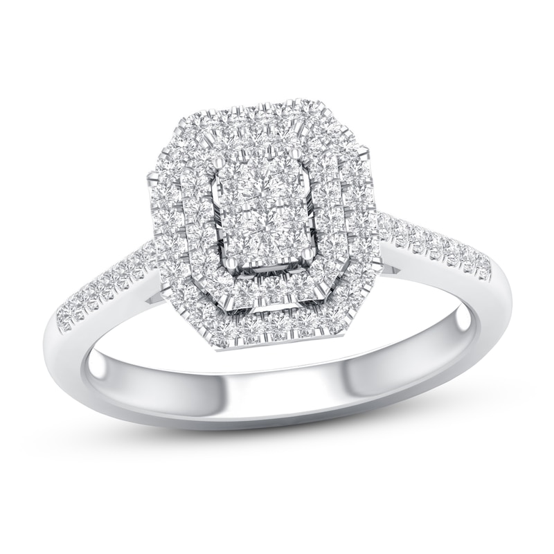 Main Image 1 of Now + Forever Diamond Engagement Ring 3/8 ct tw Round-cut 10K White Gold