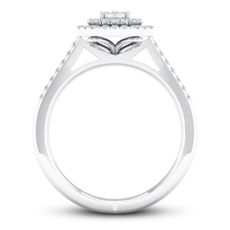 Main Image 3 of Now + Forever Diamond Engagement Ring 3/8 ct tw Round-cut 10K White Gold
