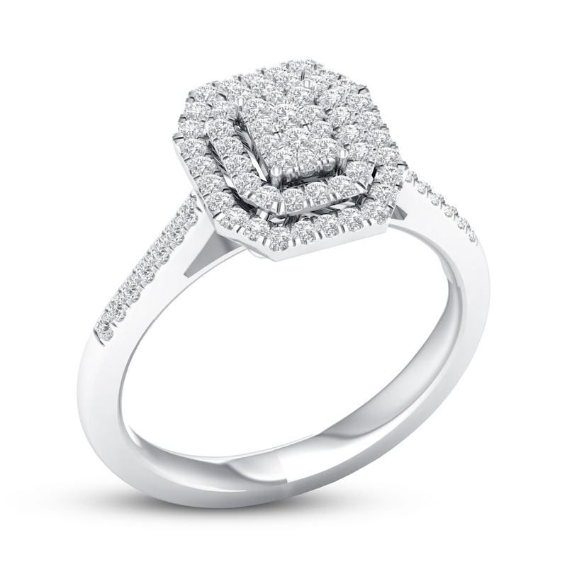Main Image 4 of Now + Forever Diamond Engagement Ring 3/8 ct tw Round-cut 10K White Gold