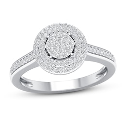 Now + Forever Diamond Engagement Ring 1/4 ct tw Round-cut 10K White Gold