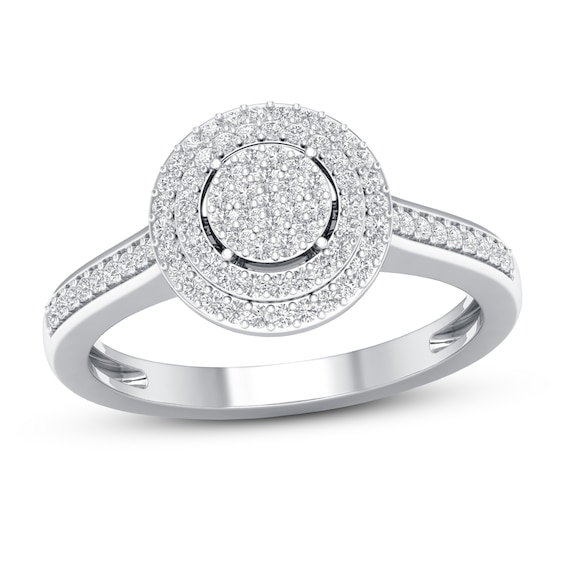 Now + Forever Diamond Engagement Ring 1/4 ct tw Round-cut 10K White Gold