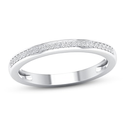 Now + Forever Diamond Wedding Band 1/20 ct tw Round-cut 10K White Gold