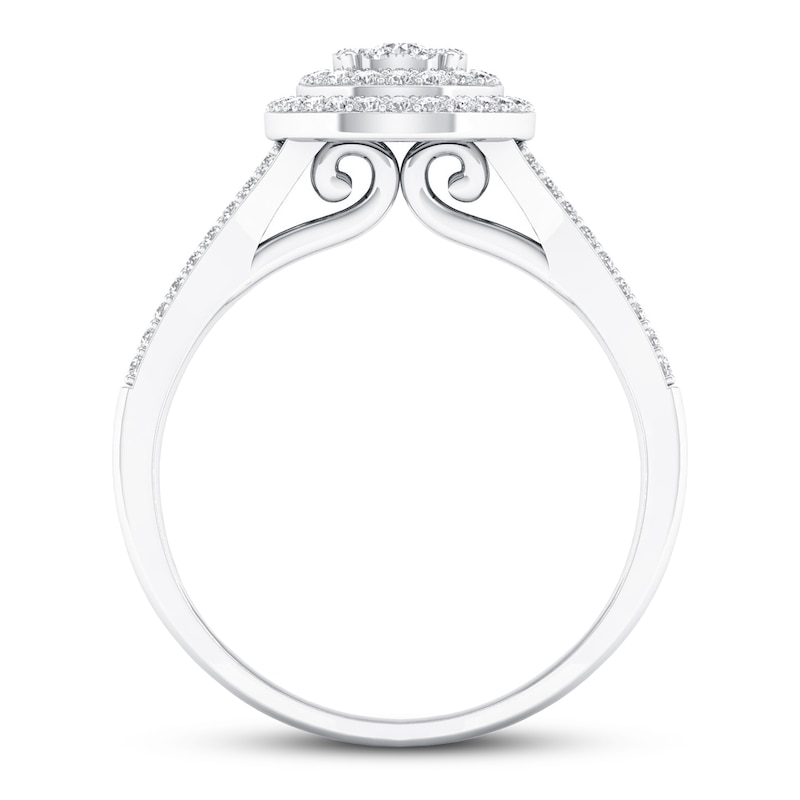 Main Image 3 of Now + Forever Diamond Engagement Ring 1/3 ct tw Round-cut 10K White Gold