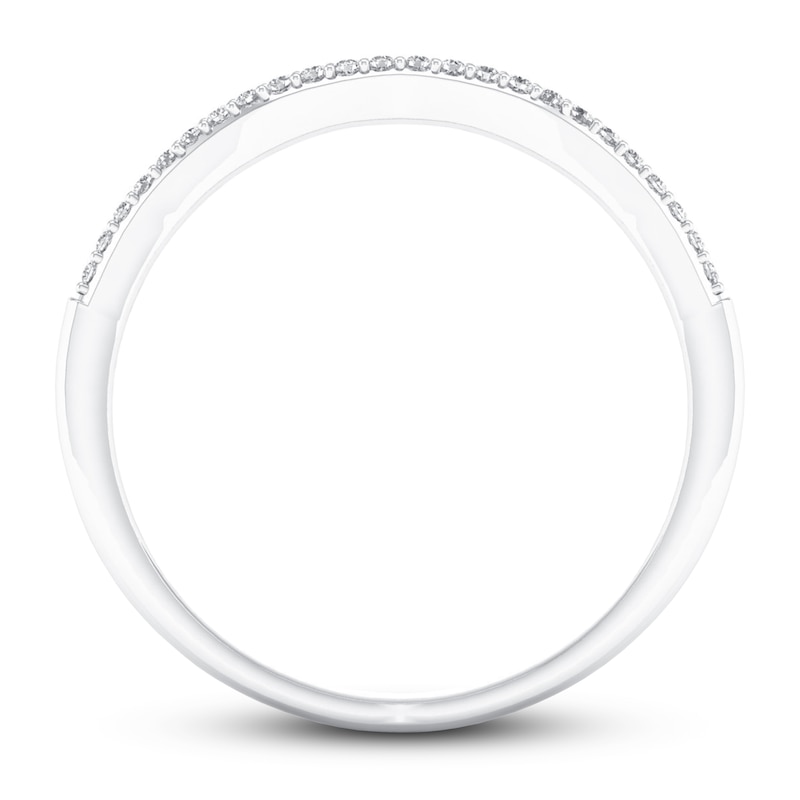 Main Image 3 of Now + Forever Diamond Wedding Band 1/15 ct tw Round-cut 10K White Gold