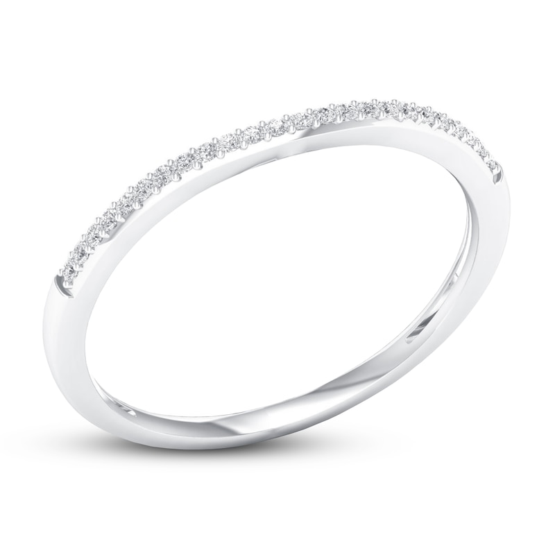 Main Image 4 of Now + Forever Diamond Wedding Band 1/15 ct tw Round-cut 10K White Gold