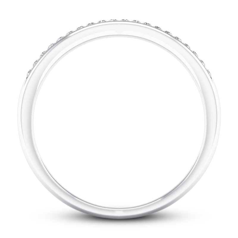 Main Image 3 of Now + Forever Diamond Wedding Band 1/15 ct tw Round-cut 10K White Gold