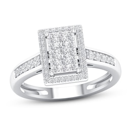 Now + Forever Diamond Engagement Ring 3/8 ct tw Round-cut 10K White Gold