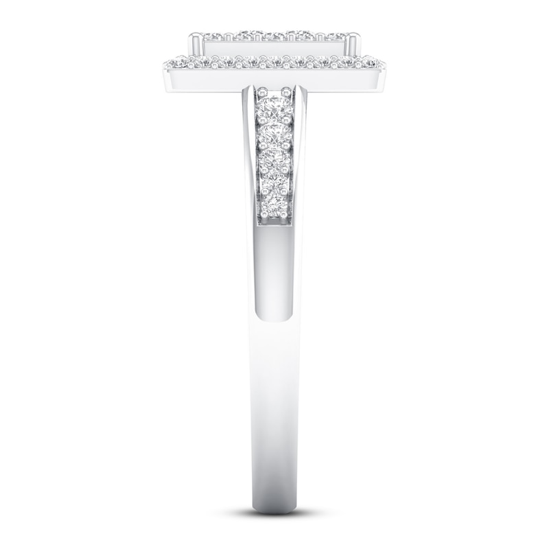 Diamond Engagement Ring 3/8 ct tw Round-cut 10K White Gold