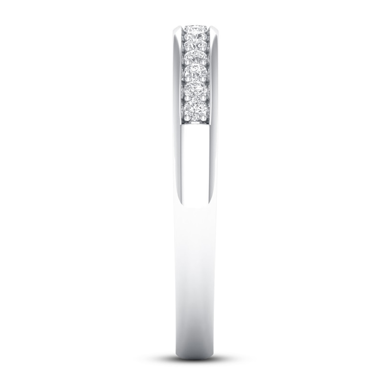 Diamond Wedding Band 1/10 ct tw Round-cut 10K White Gold
