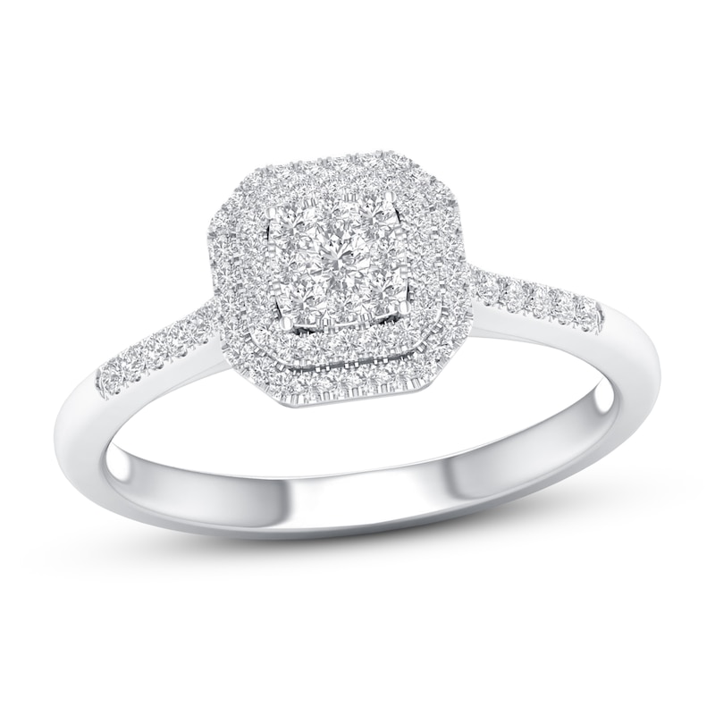 Main Image 1 of Now + Forever Diamond Engagement Ring 3/8 ct tw Round-cut 10K White Gold