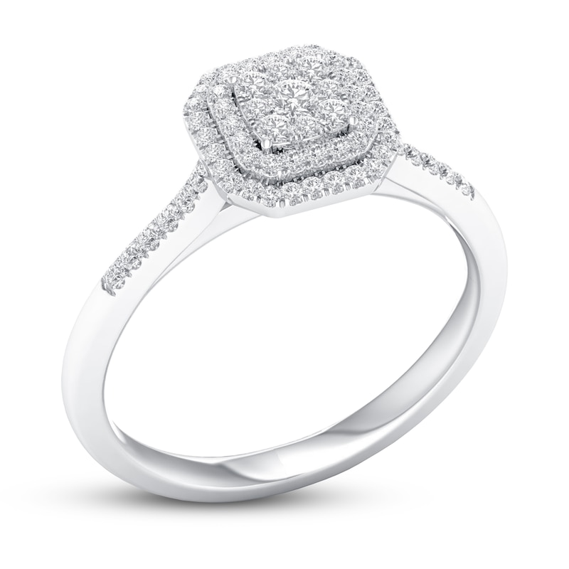Main Image 4 of Now + Forever Diamond Engagement Ring 3/8 ct tw Round-cut 10K White Gold