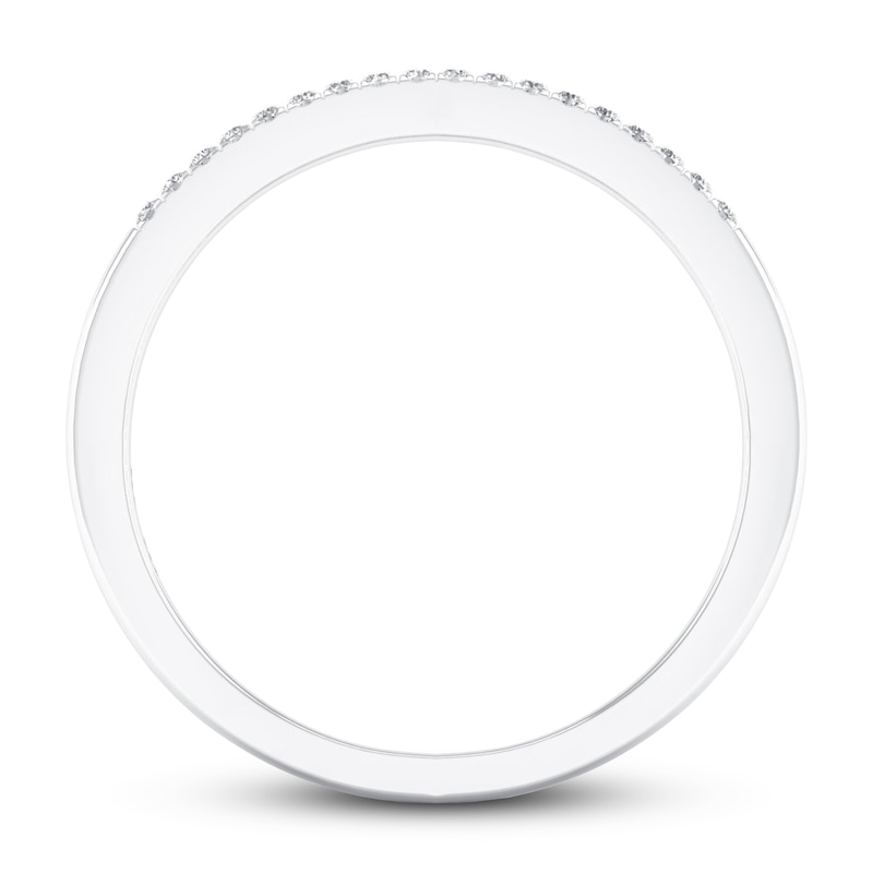 Main Image 3 of Now + Forever Diamond Wedding Band 1/15 ct tw Round-cut 10K White Gold