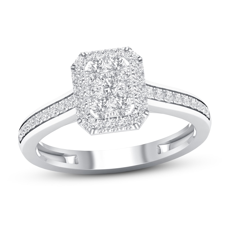 Main Image 1 of Now + Forever Diamond Engagement Ring 1/3 ct tw Round-cut 10K White Gold