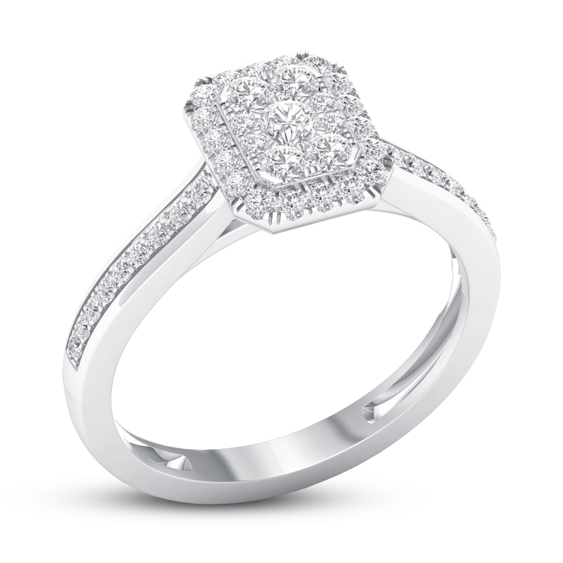 veer Verliefd hack Diamond Engagement Ring 1/3 ct tw Round-cut 10K White Gold | Kay