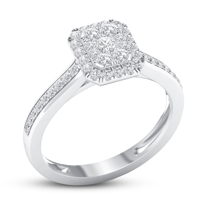 Main Image 4 of Now + Forever Diamond Engagement Ring 1/3 ct tw Round-cut 10K White Gold