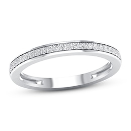 Now + Forever Diamond Wedding Band 1/10 ct tw Round-cut 10K White Gold