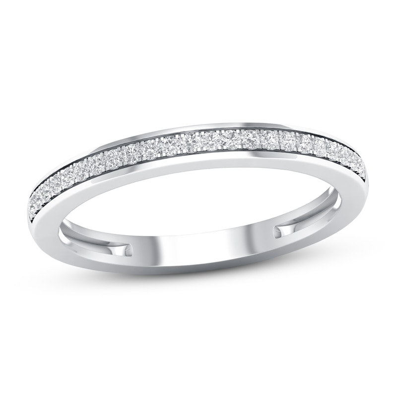Main Image 1 of Now + Forever Diamond Wedding Band 1/10 ct tw Round-cut 10K White Gold