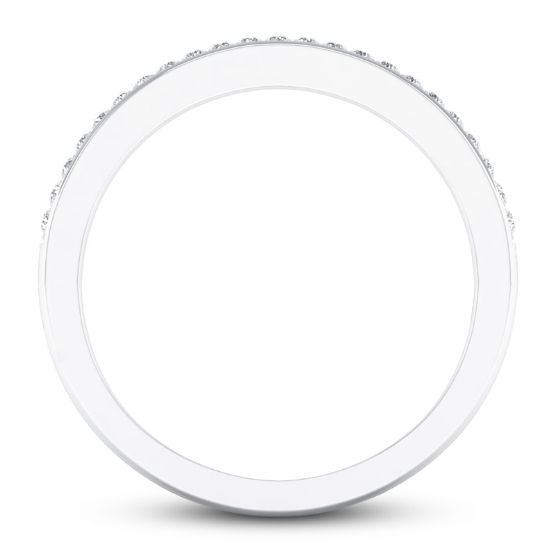 Main Image 3 of Now + Forever Diamond Wedding Band 1/10 ct tw Round-cut 10K White Gold