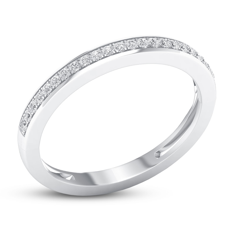 Main Image 4 of Now + Forever Diamond Wedding Band 1/10 ct tw Round-cut 10K White Gold