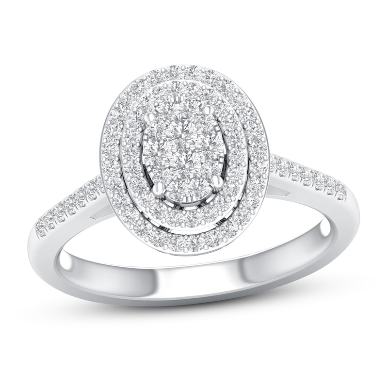 Main Image 1 of Now + Forever Diamond Engagement Ring 3/8 ct tw Round-cut 10K White Gold