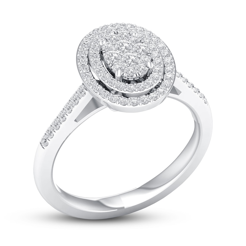 Main Image 4 of Now + Forever Diamond Engagement Ring 3/8 ct tw Round-cut 10K White Gold
