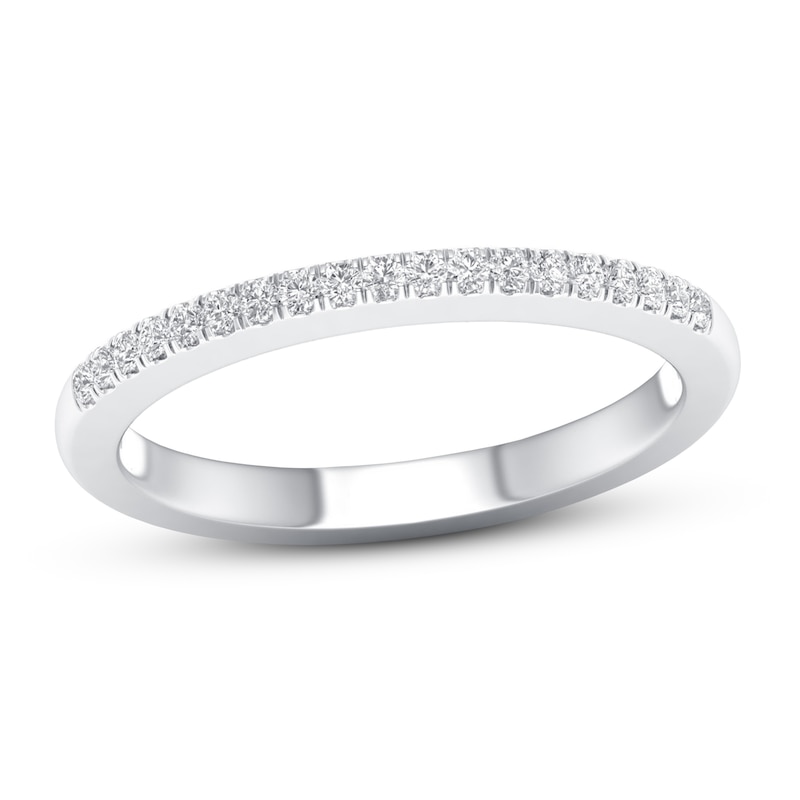 Main Image 1 of Now + Forever Diamond Wedding Band 1/10 ct tw Round-cut 10K White Gold
