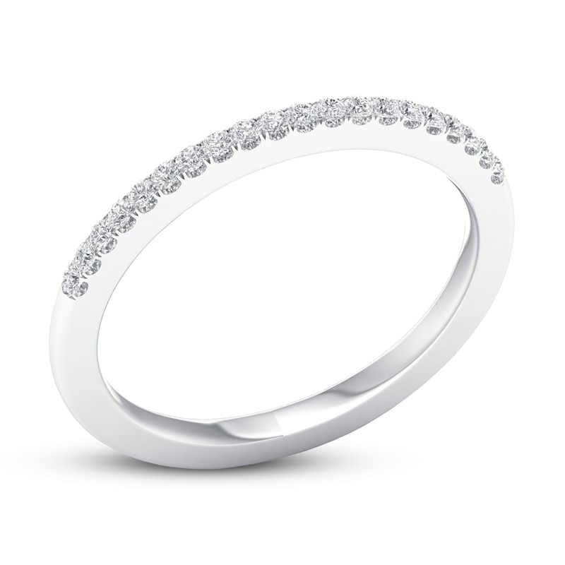 Main Image 4 of Now + Forever Diamond Wedding Band 1/8 ct tw Round-cut 10K White Gold