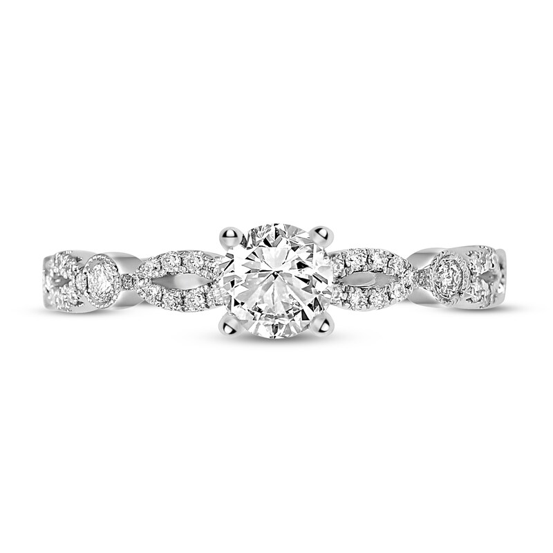 Diamond Engagement Ring 7/8 ct tw Round-cut 14K White Gold