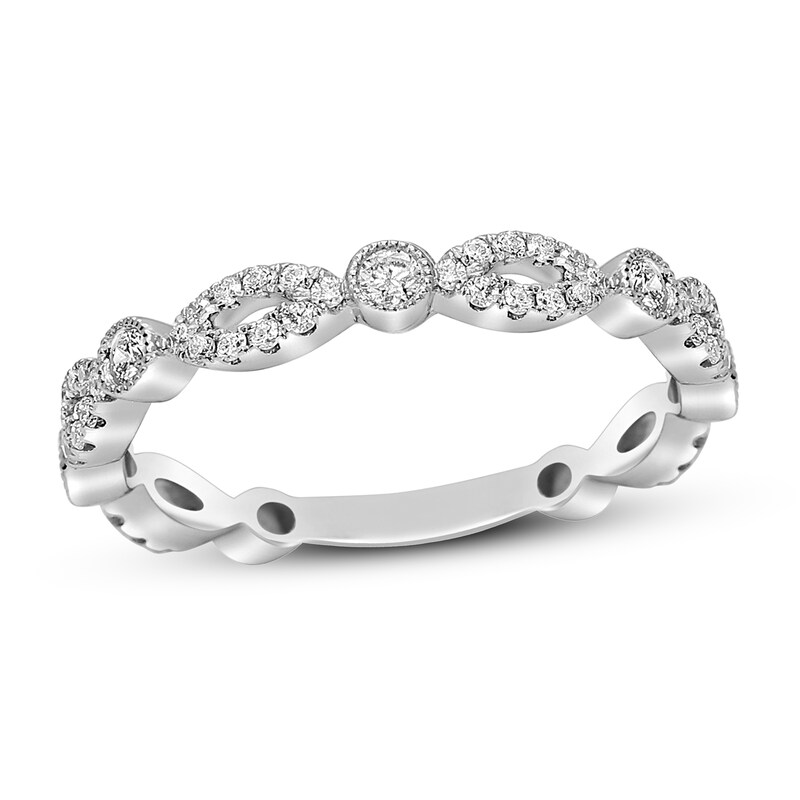 Diamond Wedding Band 3/8 ct tw Round-cut 14K White Gold